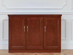 Arrediorg.it® Низкий офисный ящик для хранения из древесного волокна с распашными дверцами Prestige E828-3b