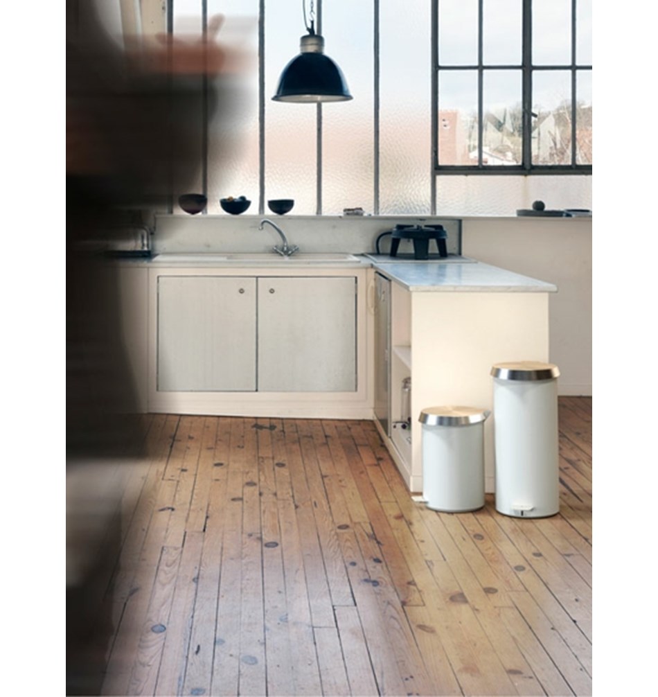 FROST Корзина для мусора 550 » белый / матовый Нержавеющая сталь Белый / матовый N3003-BW  - Вид №2