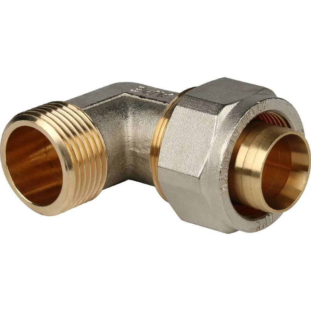 Угол комбинированный 90° Stout 1"x32 мм НР латунь SFS-0006-000132 82306112 STLM-2052246 