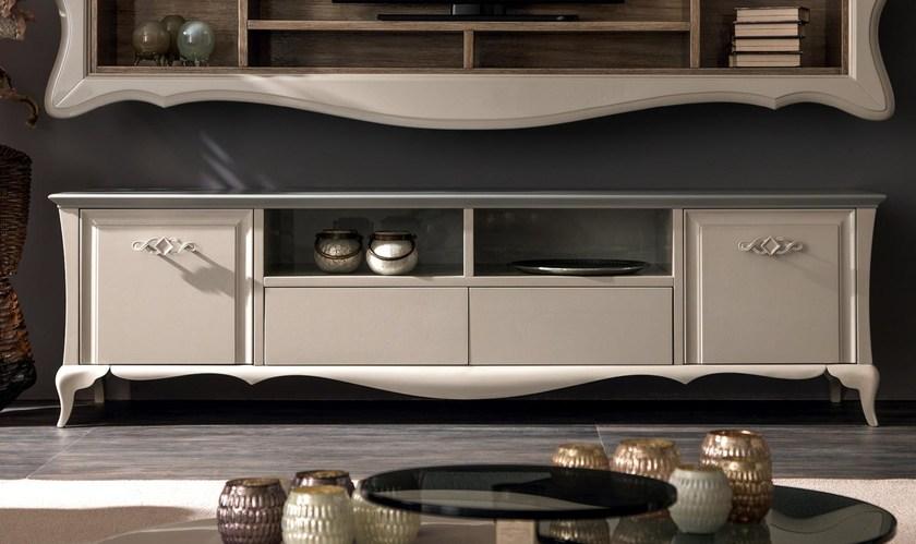 CorteZari Настенная оборудованная стена с подставкой под телевизор Zoe gold sun-id-1443890 - Вид №3