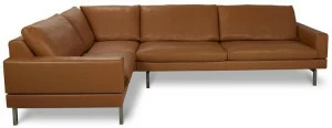 JORI Угловой диван в коже Tigra open base