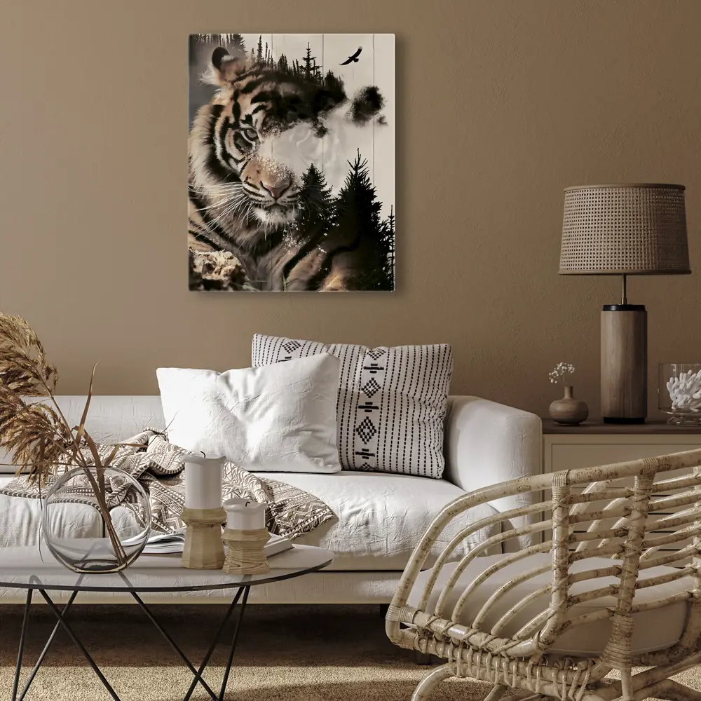 Картина на холсте "Таежный хищник" 40x50 см 82887034 STLM-2154136 FBRUSH  - Вид №2
