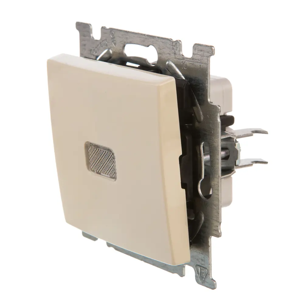 Выключатель встраиваемый ABB Basic 55 1 клавиша с подсветкой, цвет бежевый 13592930 STLM-2067228 Basic55 - Вид №2