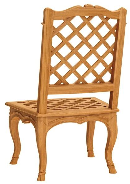 ASTELLO Садовый стул из тика Fleur de lys sun-id-1475862 - Вид №9