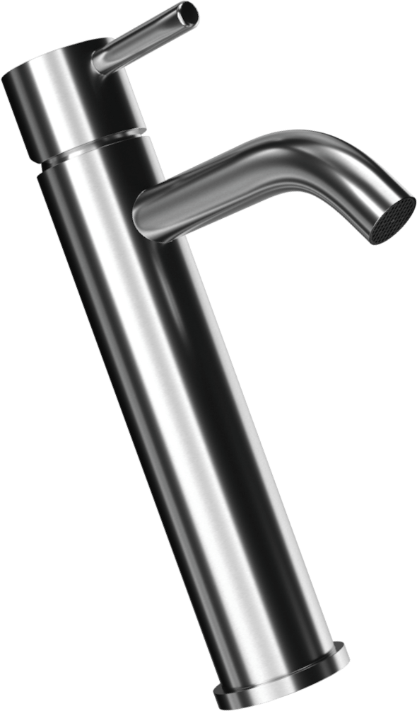 R376-S Моноблочный смеситель из нержавеющей стали с приподнятым корпусом