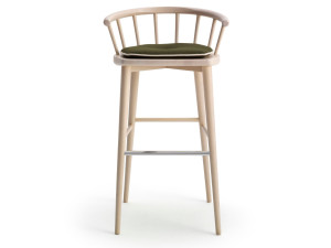Высокий стул из бука с подлокотниками