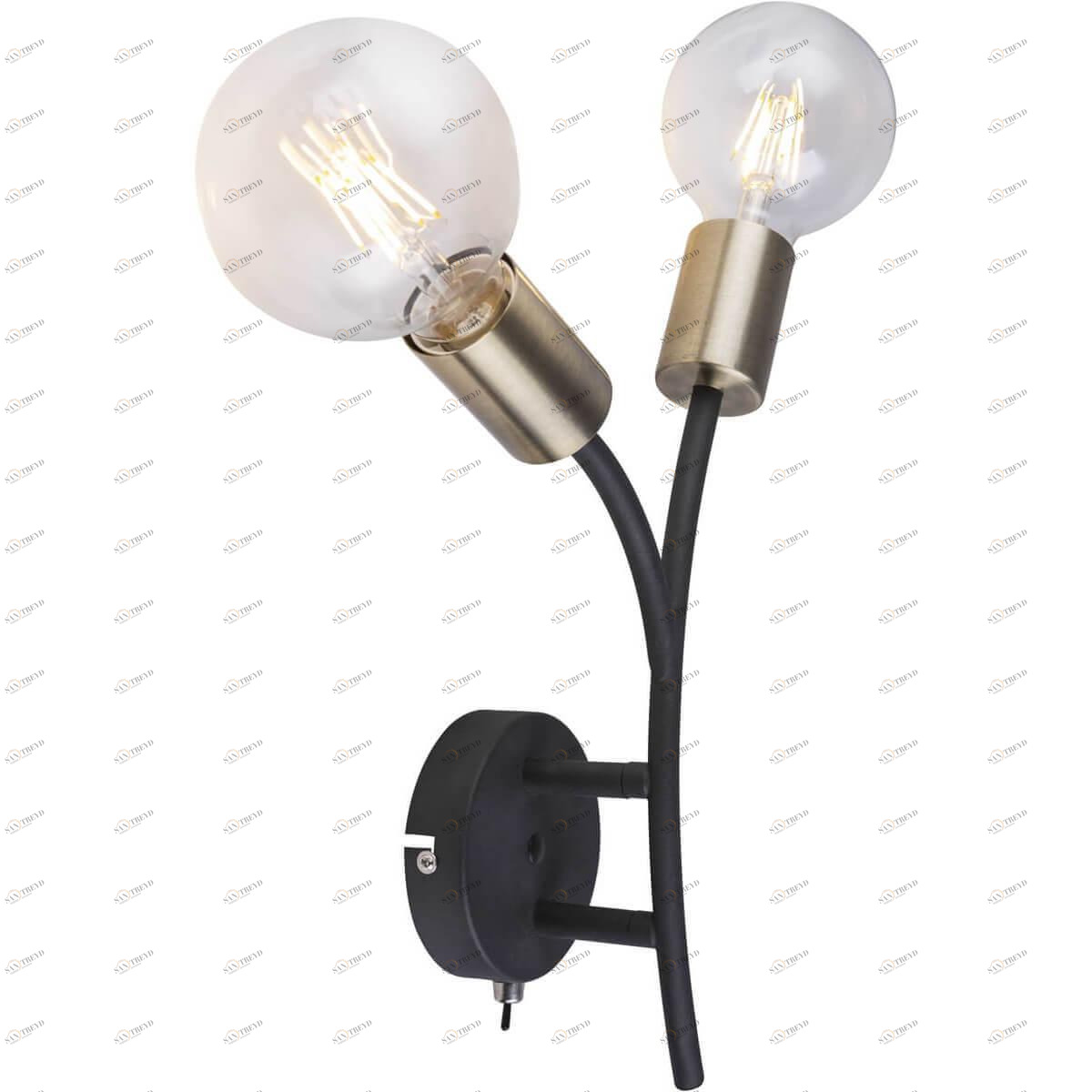 Бра на 2 лампы черное Sarini 54003-2W GLOBO SARINI 00-3931672 Черный Ceramica Globo 