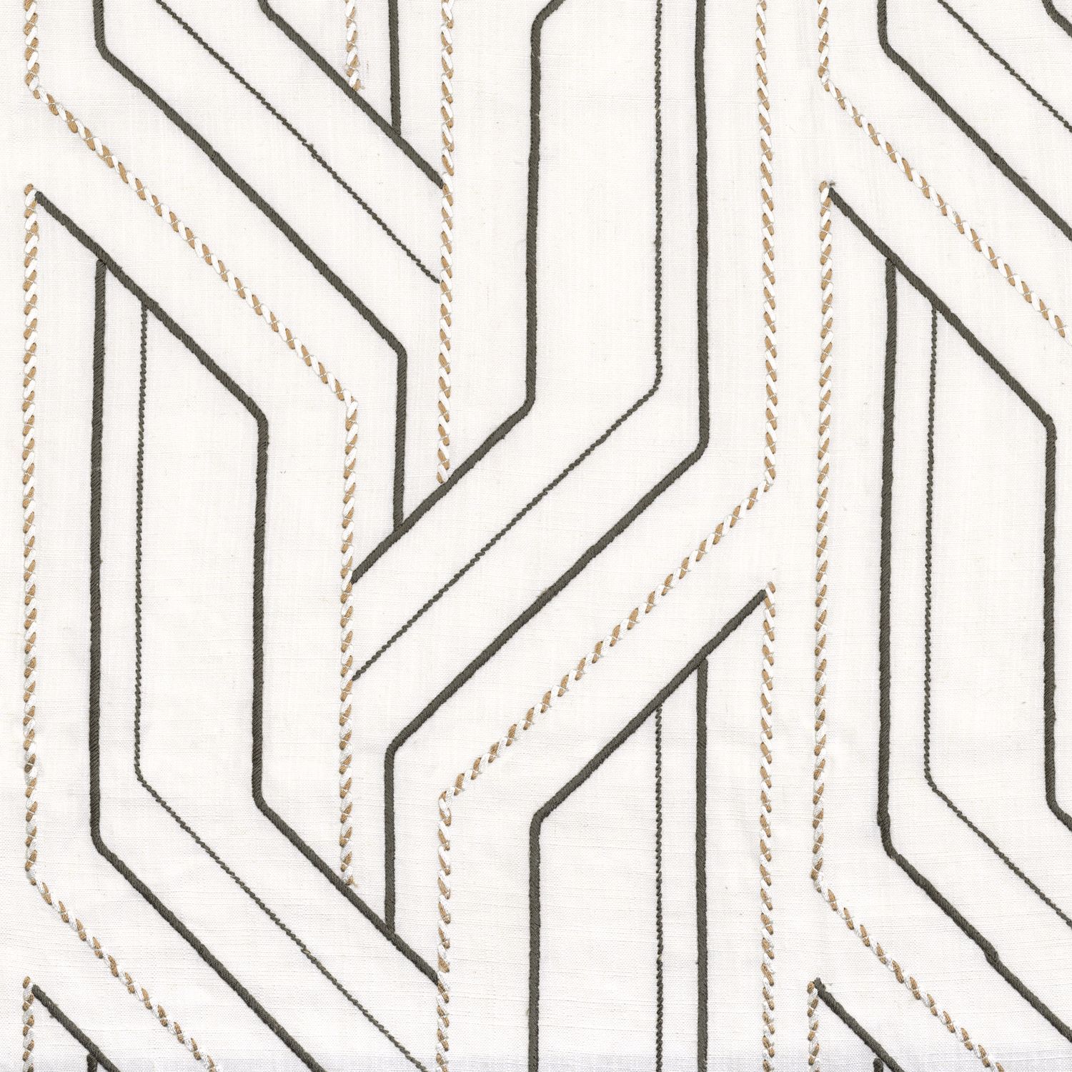 Вышитая ткань с графическим рисунком Casamance Valvidia ARCH-00087103 - Вид №8