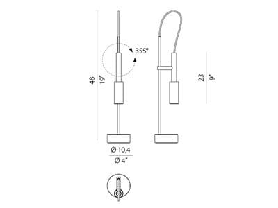 Литой алюминиевый светодиодный настольный светильник Panzeri платье-футляр ARCH-00016957 - Вид №1