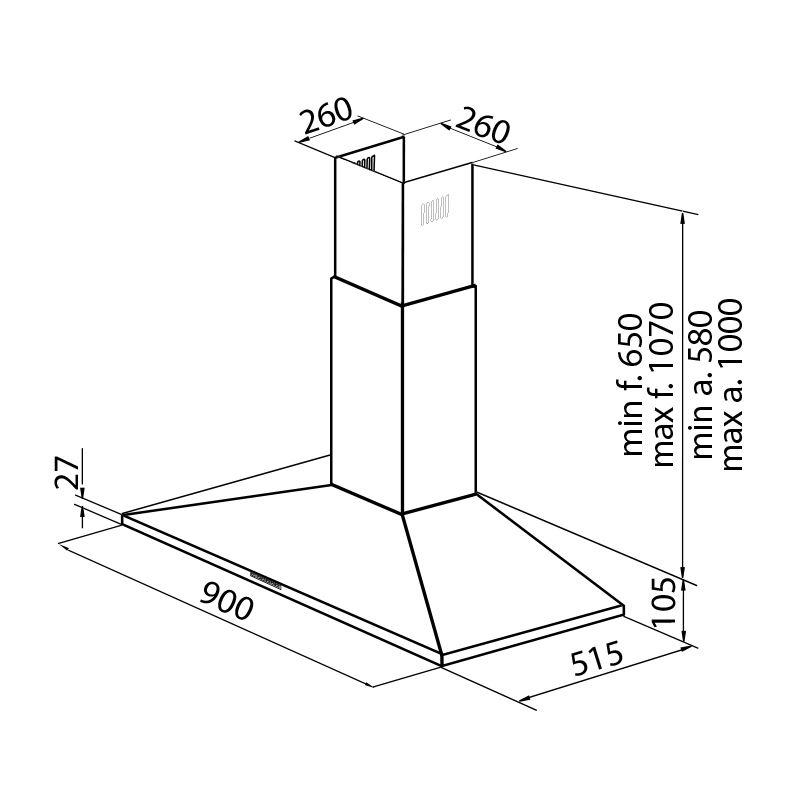 2447090 Вытяжка Амели 2447090 Fosterspa  - Вид №1