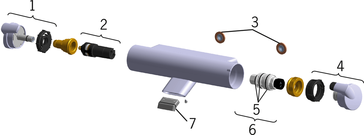 Oras 7140 Cмеситель для ванны и душа 7140 Optima Хром  - Вид №5