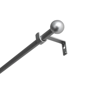 Настенный карниз раздвижной однорядный KREAFORTA Батна d13/16 120-210 см металл цвет серебристый