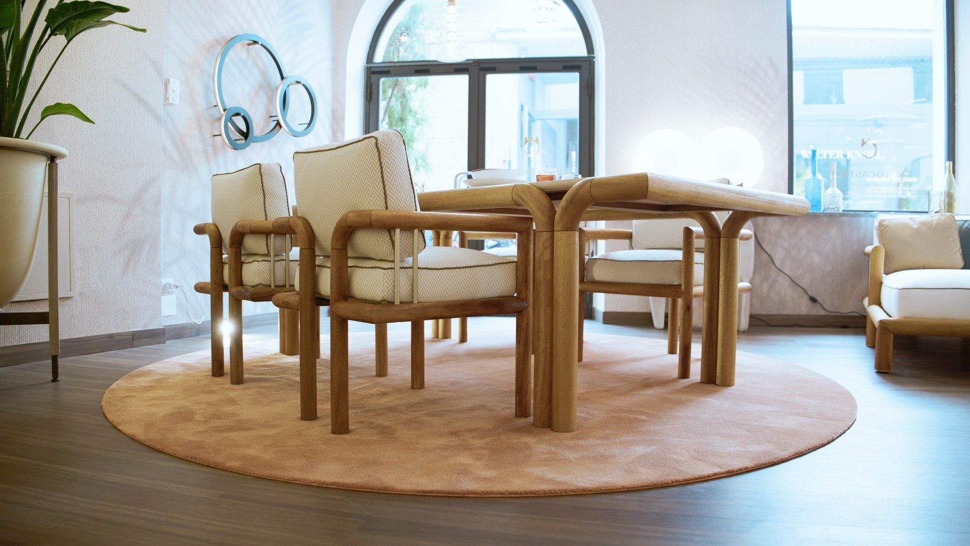 Садовый столик iroko с травертиновым верхом Paolo Castelli Greenkiss ARCH-00101609 - Вид №5