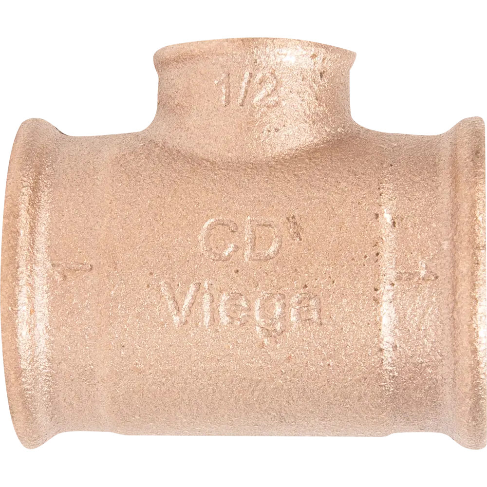 Тройник Viega внутренняя резьба 1x1/2x1" бронза 362515 82314231 STLM-2105422  - Вид №1