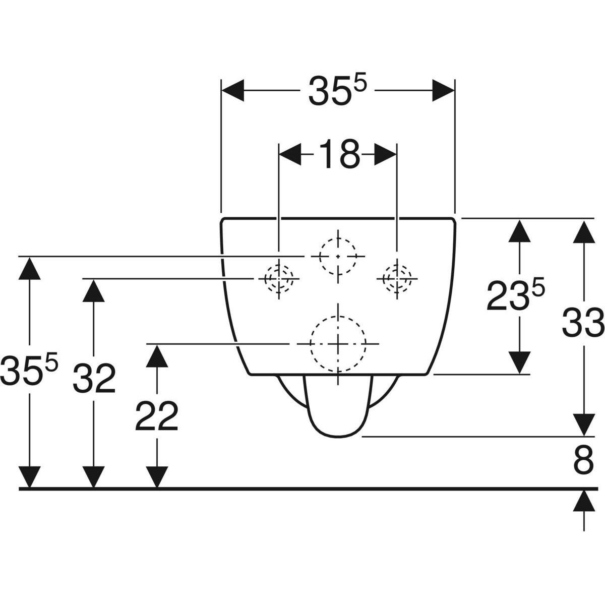 Подвесной туалет в витрине Geberit ICON ARCH-00148182 - Вид №7