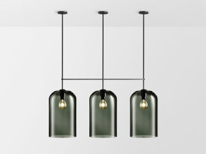 Стальной и стеклянный светодиодный подвесной светильник