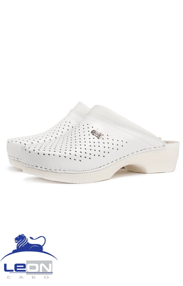 62027 Сабо "Leon LIGHT" мужские белые LEON  Сабо и сланцы размер 45 
