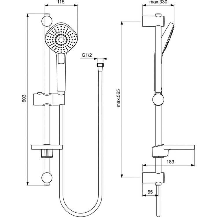 BD005AA Душевой комплект Ideal Standard CERAPLAN III  - Вид №6