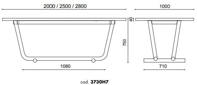 ALMA DESIGN Стол из стали и дерева Paloalto sun-id-1488743 - Вид №2