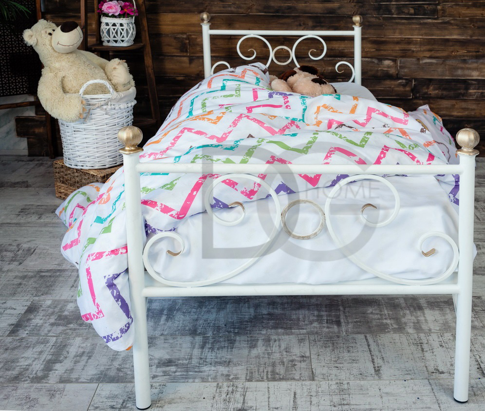 Кованая кровать детская 70х160 белая "Кэтти" FRANCESCO ROSSI КЭТТИ 134695 Белый  - Вид №2
