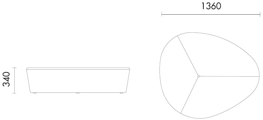 Grado Design Пуф из овальной ткани с обивкой Lotus sun-id-1393238 - Вид №9