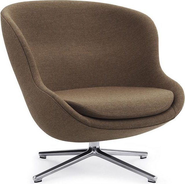 603805 Lounge Chair Low Swivel Aluminium Synergy Normann Copenhagen Hyg 