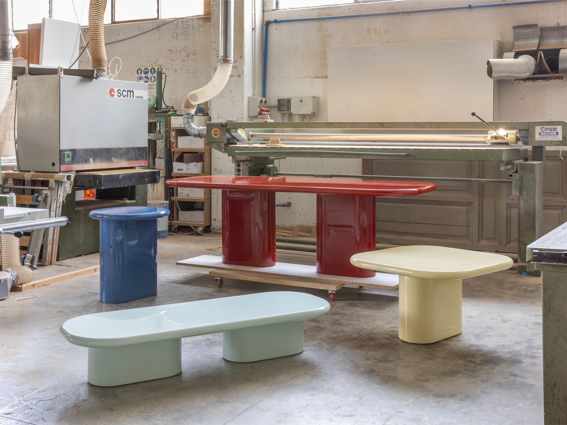 Низкий прямоугольный журнальный столик из МДФ Punto Zero Franca e Allegra ARCH-00074304 - Вид №4