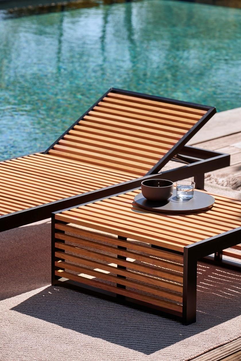 GANDIABLASCO Садовая кушетка из тика на колесиках Dna teak sun-id-1457813 - Вид №5