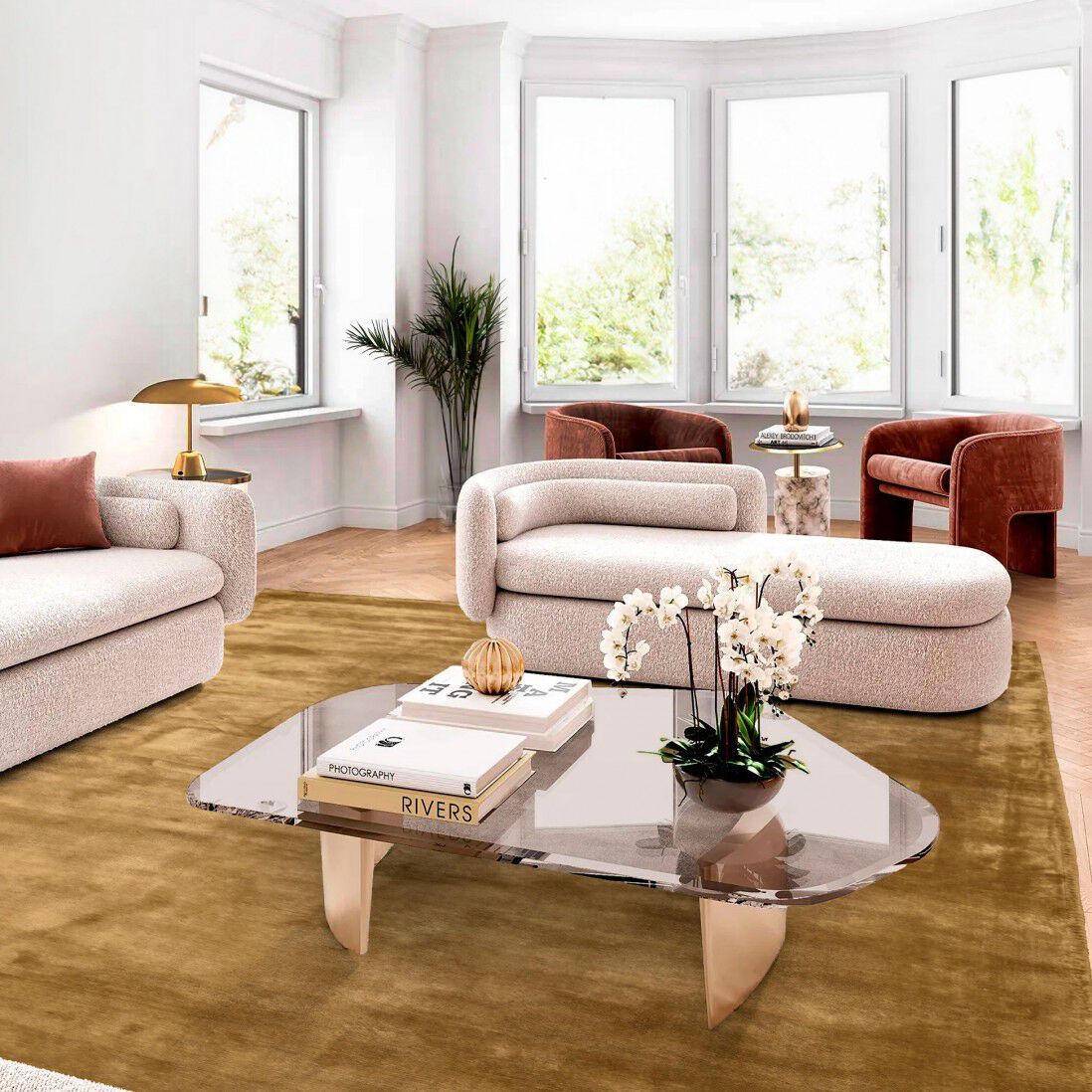 Сплошной цвет прямоугольный ковер Ademi Exclusive ARCH-00007512 - Вид №5