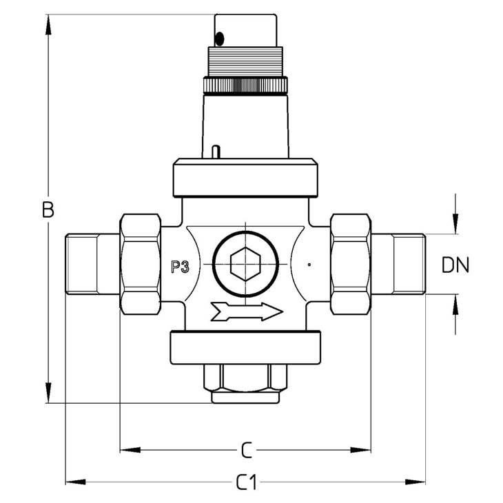 CIMBERIO CIM 1420 114 Редуктор давления латунный CIM 1420 с наружной резьбой  - Вид №1