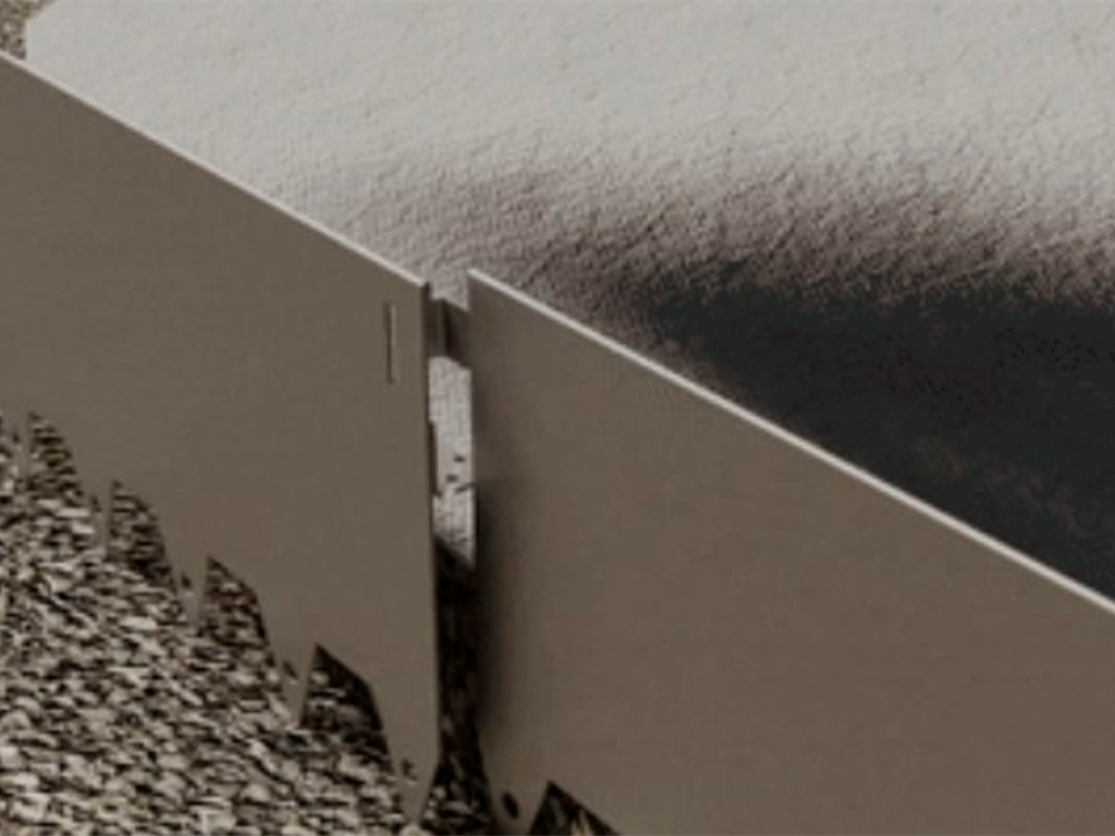 Металлический бордюр Т-образный 150*15,5*2,16 ГеоПластБорд GPBST-06 - Вид №4