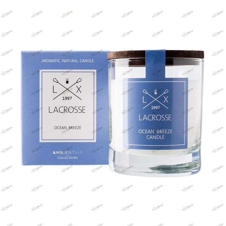 Свеча ароматическая в стекле "Океанский бриз" AMBIENTAIR  00-3880948 Голубой 