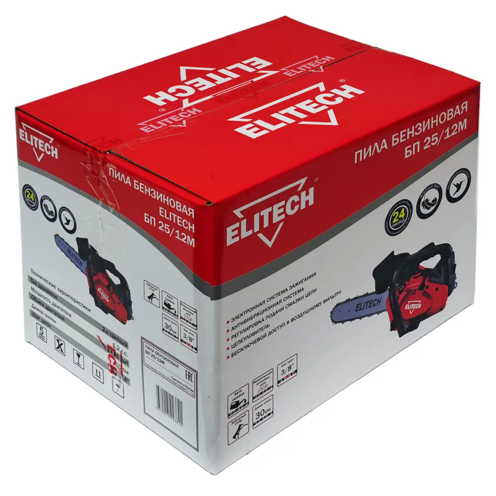 Бензопила Elitech БП 25/12М 1.2 л.с шина 30 см 84508173 STLM-2173356  - Вид №4