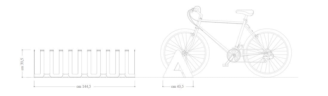 Стойка для велосипедов из оцинкованной стали DIMCAR Snake ARCH-00090273 - Вид №2