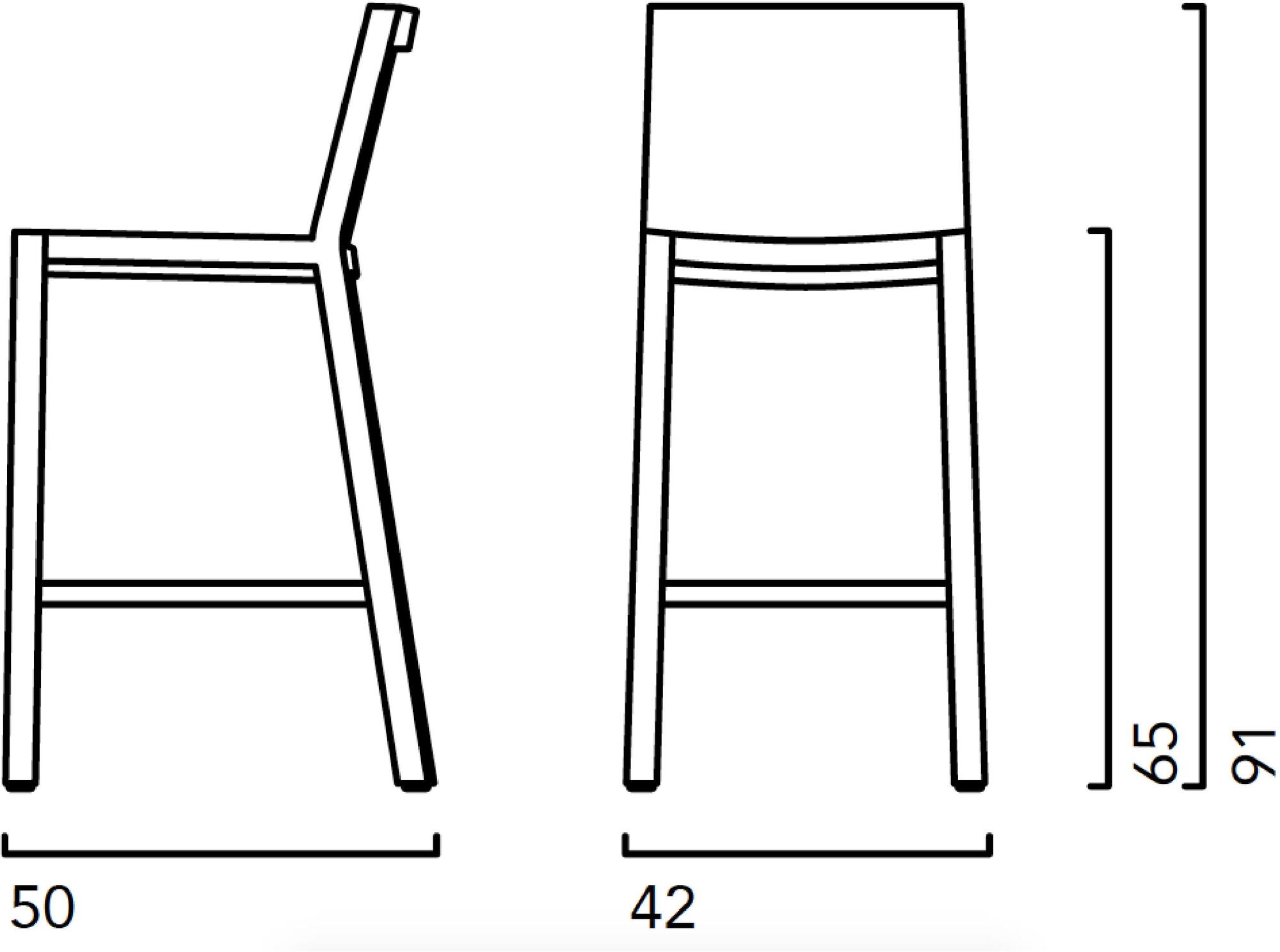 Crassevig Высокий табурет из массива дерева Bianca sun-id-1430334 - Вид №2