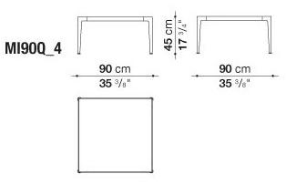 B&B Italia Outdoor Прямоугольный алюминиевый садовый столик Mirto outdoor sun-id-1370865 - Вид №3