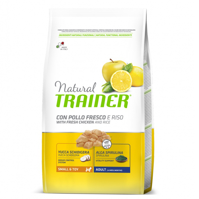 Т0055907 Корм для собак TRAINER Natural для мелких пород курица, рис сух. 800г NATURAL TRAINER 