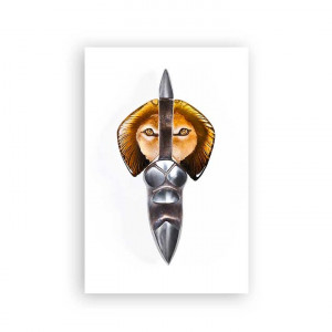 68152 Панно "Король III", коричневое/оранжевое/жёлтое, 315/465 мм Maleras