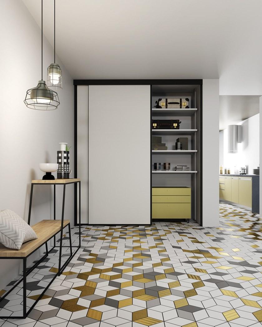 De Rosso Шкаф на заказ с hpl и алюминиевыми раздвижными дверями Aliante system sun-id-1499520 - Вид №6