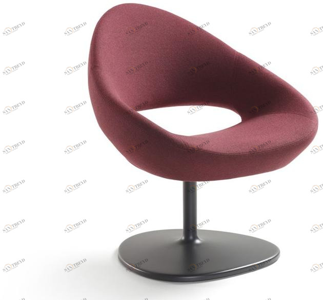 Artifort Вращающийся стул обитый тканью на жердочке sun-id-1448105