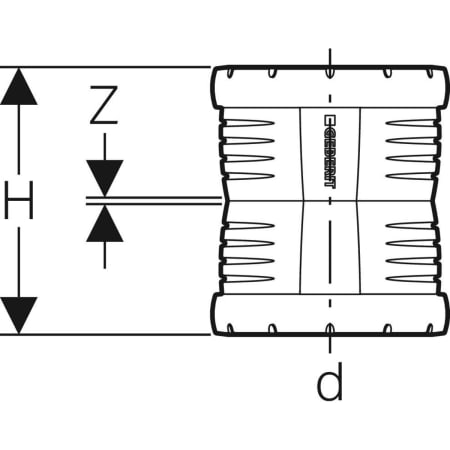 393.416.14.1 Муфта Geberit Silent-Pro двухсторонняя Geberit  - Вид №2