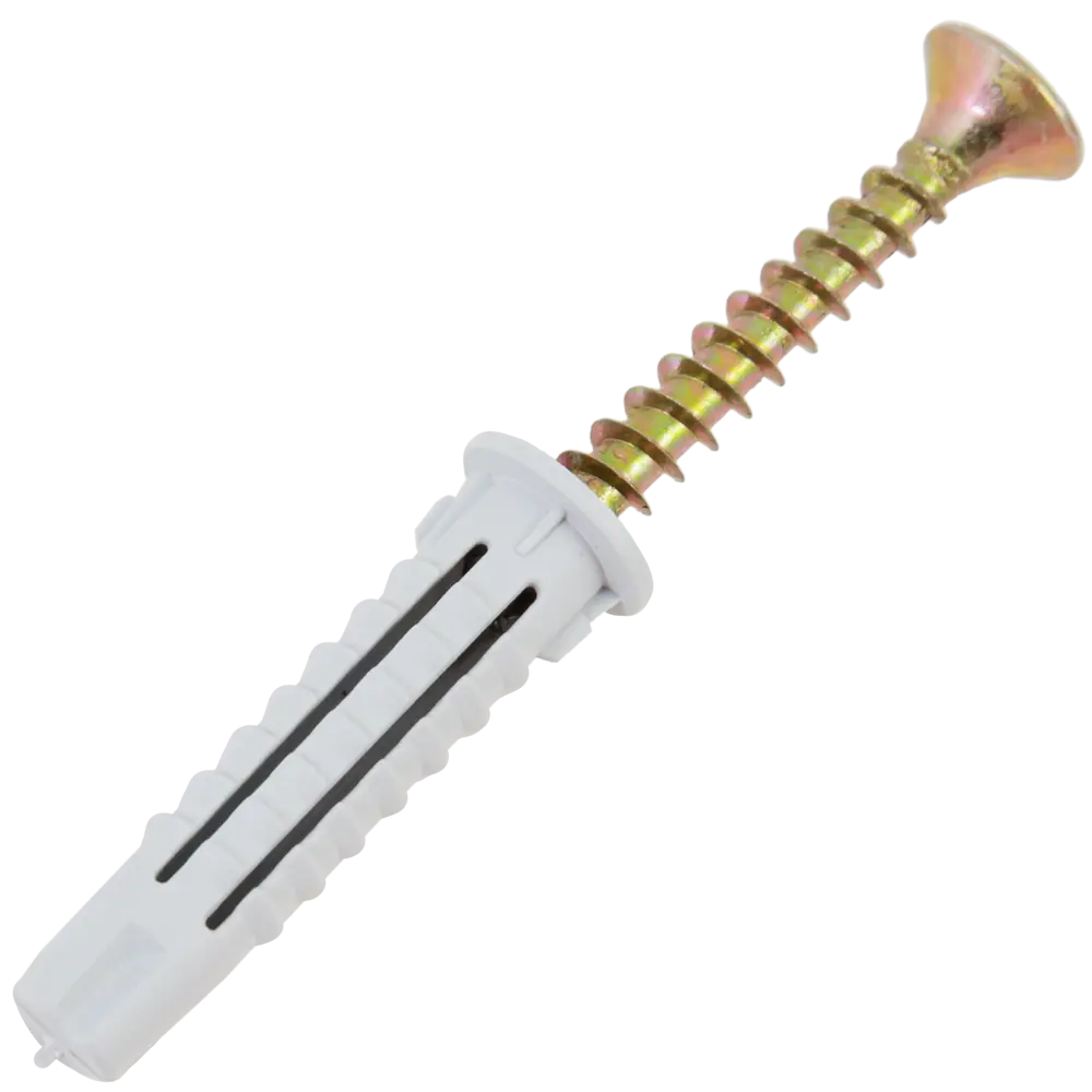 Дюбель-шуруп потайной 5x25 мм нейлон цвет серый ЕВРОПАРТНЕР STLM-2050739