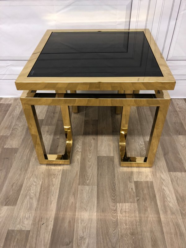 Журнальный столик квадратный со стеклянным топом 65 см Palmer от Eichholtz EICHHOLTZ  242390 Прозрачный;хром  - Вид №10