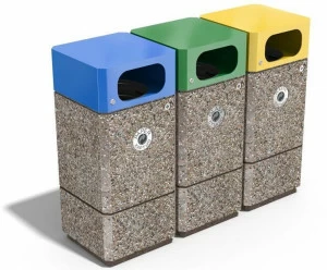 ENCHO ENCHEV - ETE Бетонный мусорный бак для раздельного сбора мусора  182r