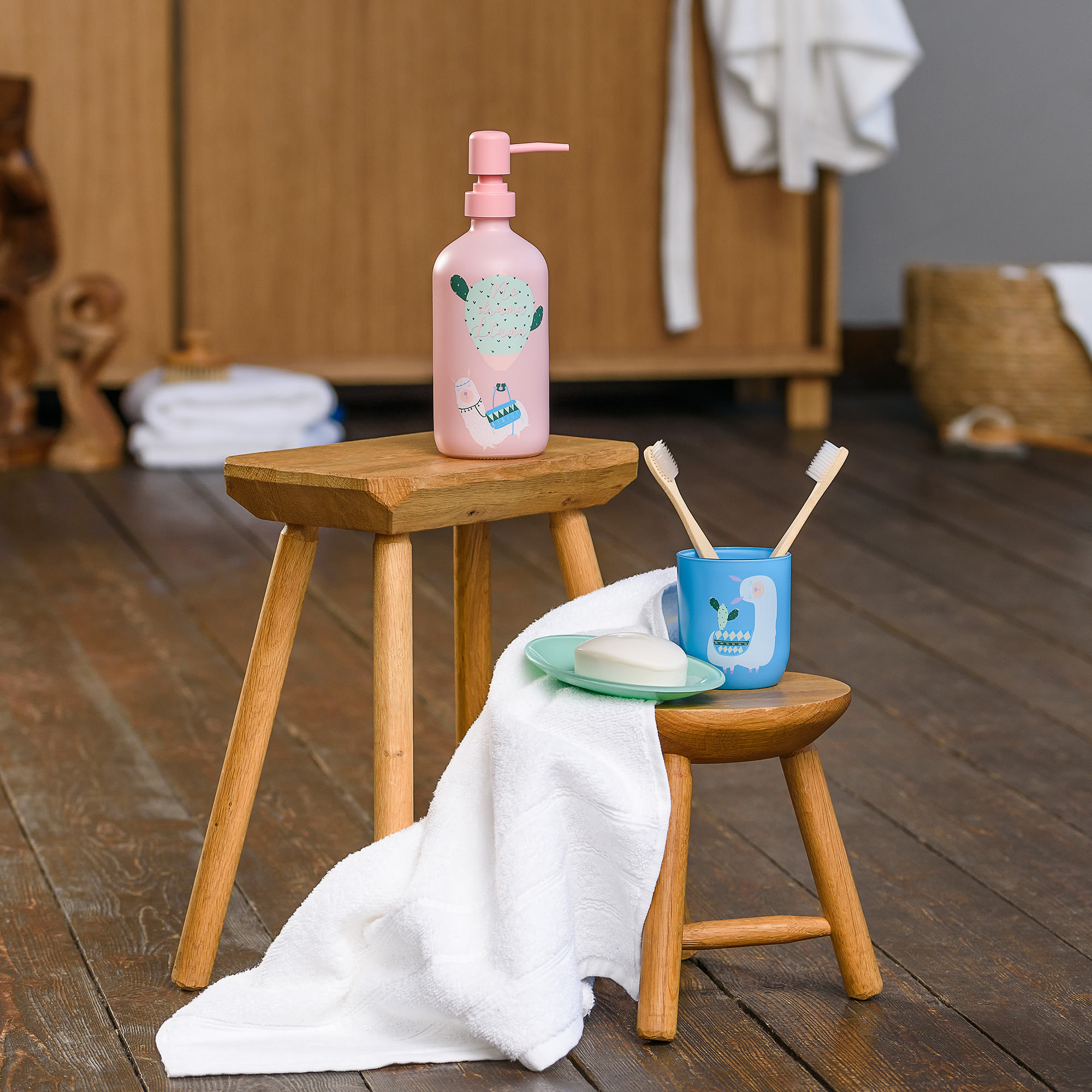 88109927 Стакан для зубных щеток стекло цвет голубой Lama Santreyd - Вид №4