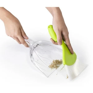 Совок зеленый прозрачный для уборки крошек Sparrow QUALY  00-3871254 Зеленый