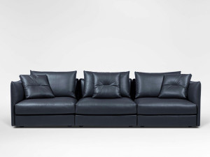 Кожаный модульный диван