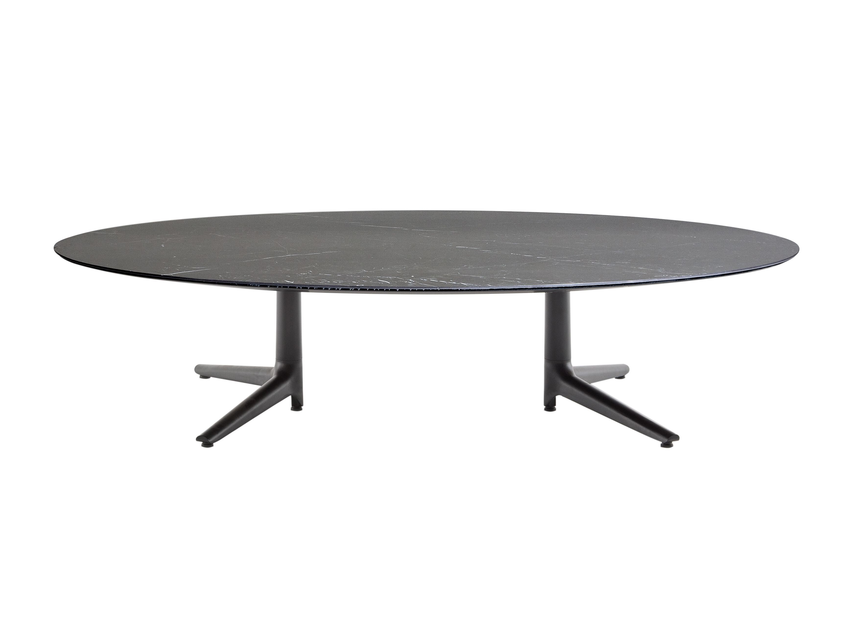 Овальный журнальный столик из керамогранита Kartell MULTIPLO ARCH-00050425