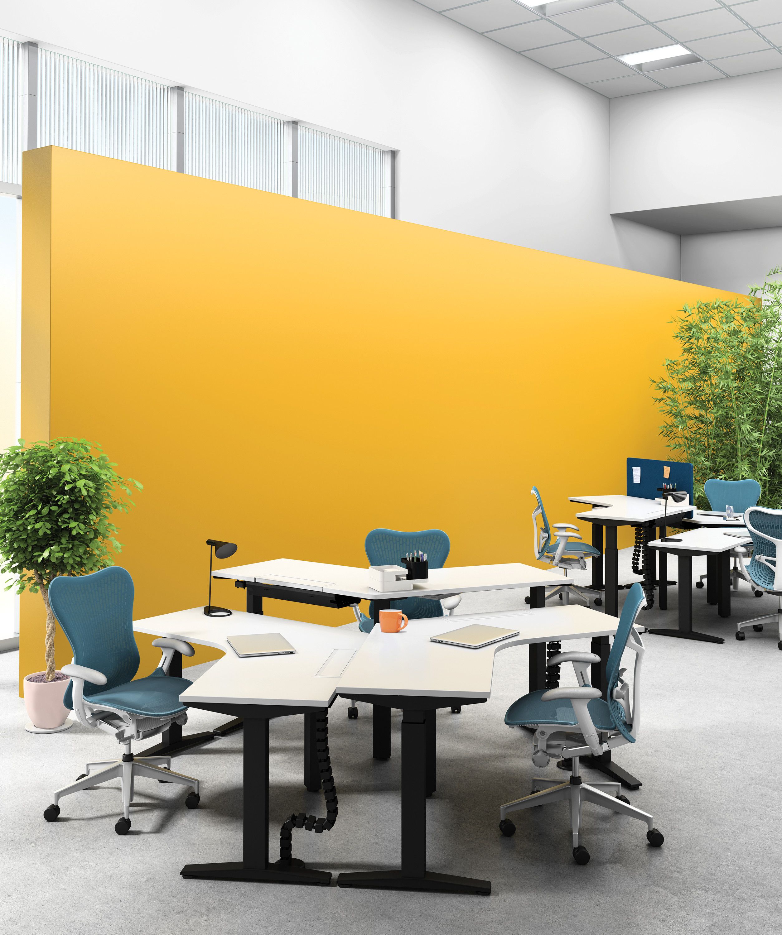 Эргономичное офисное кресло с вращающейся тканью Butterfly Herman Miller Mirra 2 ARCH-00092336 - Вид №41