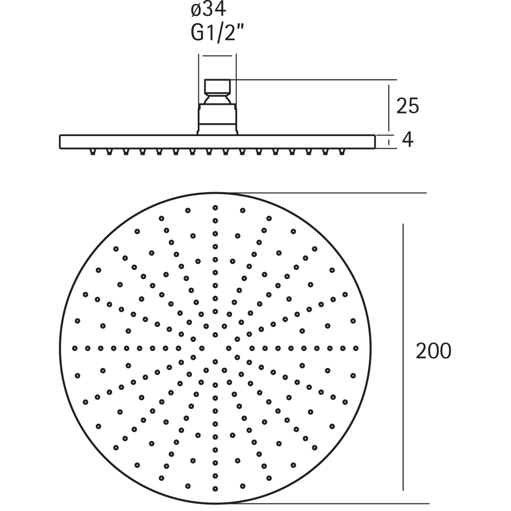 SS016430D1 Верхний душ Huber Lynox Santreyd  - Вид №1